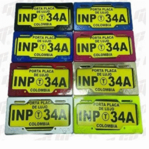 portaplaca plástico colores moto