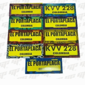 portaplaca metálico aerografiado moto