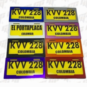 portaplaca metálico aerografiado moto