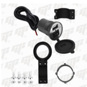 cargador USB doble puerto para moto