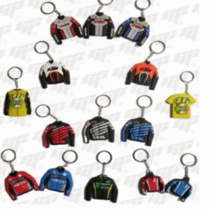 Llavero chaqueta moto goma 3D