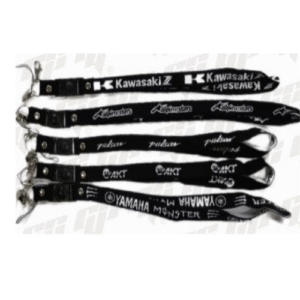 Llavero collar bordado blanco y negro