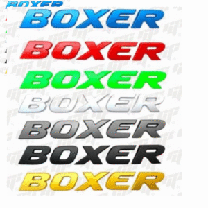 Emblemas metálicos Boxer moto